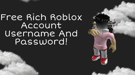 <strong>Accounts</strong> with at least 400 robux at no cost are now live on. . Rich roblox accounts username and password